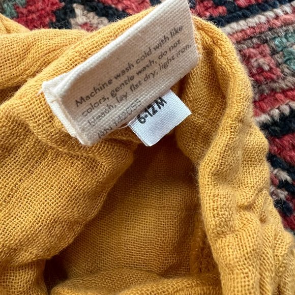 EllieFunDay GOLDEN MUSTARD PIGMENT KNOTTED Baby BOOTIE 6-12M - Picture 6 of 6